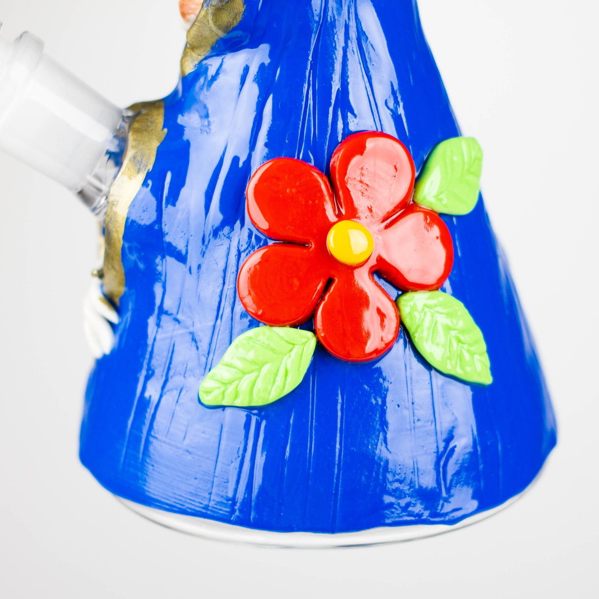 Bécher en verre crâne artistique en résine 3D de 10 po