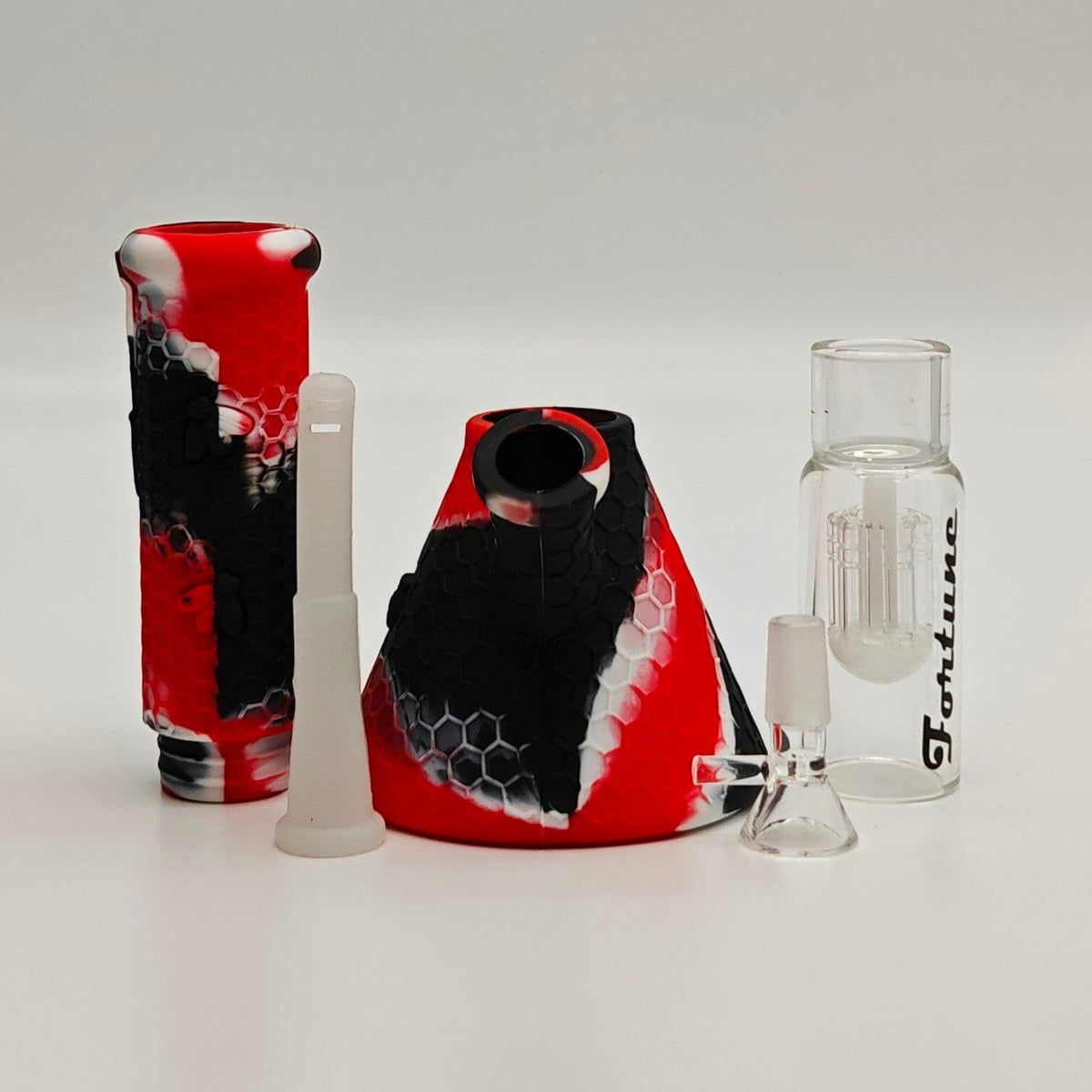 Fortune Silicone Bong Fortune 11" Camo Splash Silicone Bong with Glass Tree Perc Fortune 11" Camo Silicone Perc Bong | Canada
