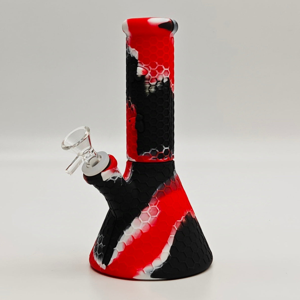 Bong en silicone Fortune 11" Camo Splash avec percolateur en verre en forme d'arbre