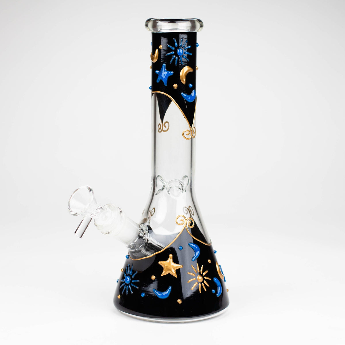777 Smoke Glass Bong 10-Inch 3D Sky Design Glass Beaker Bong 10" 3D Sky Design Beaker