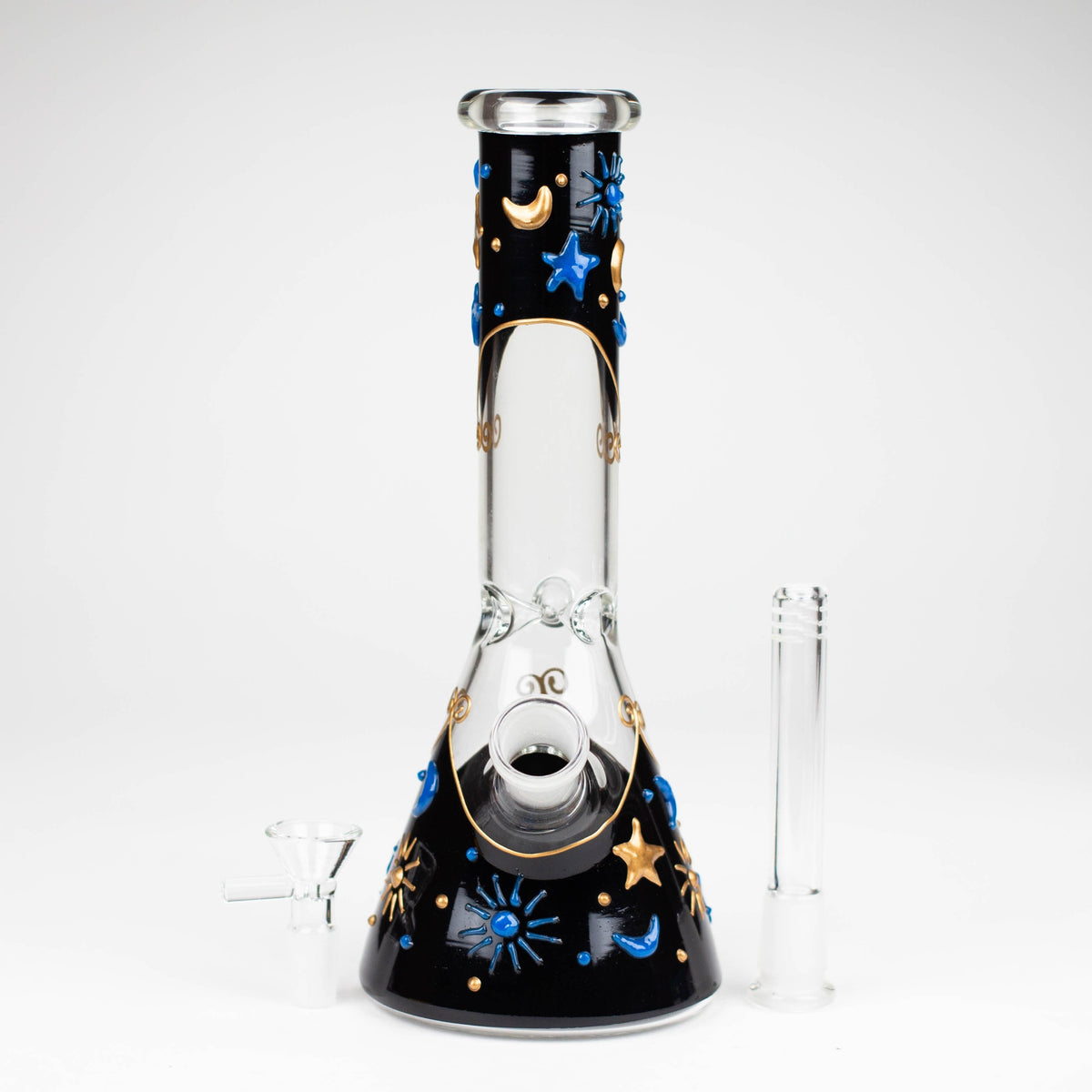 777 Smoke Glass Bong 10-Inch 3D Sky Design Glass Beaker Bong 10" 3D Sky Design Beaker
