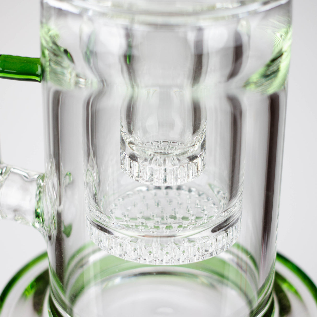 Bong en verre sans tige H2O Double nid d'abeille 18" 7mm
