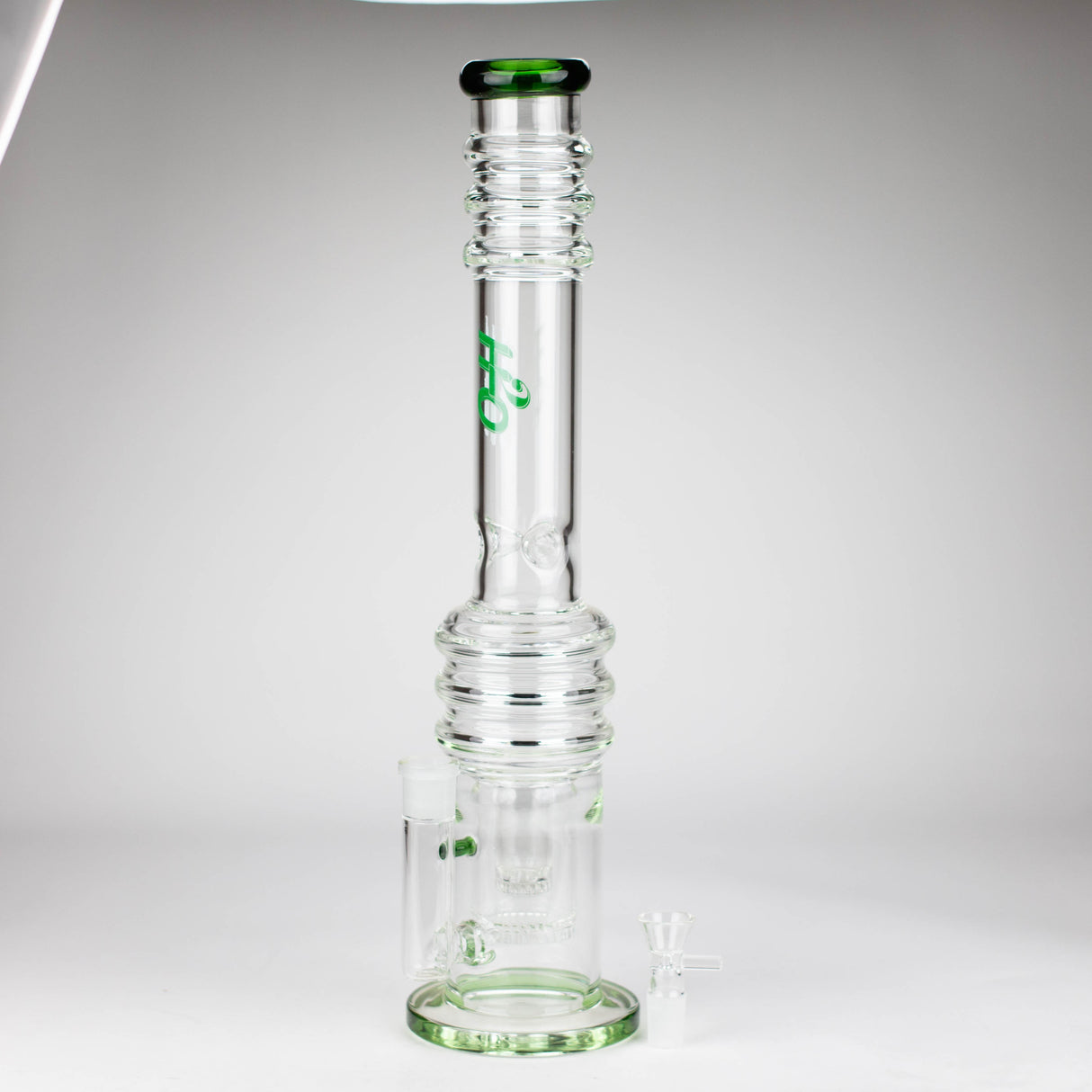 Bong en verre sans tige H2O Double nid d'abeille 18" 7mm