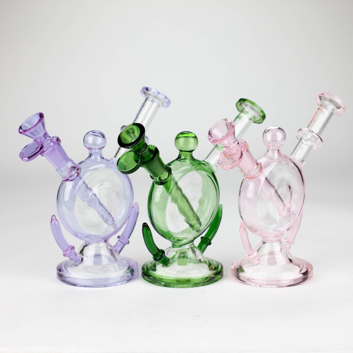 Bang en verre Soul Glass 7" avec diffuseur sans tige et col courbé