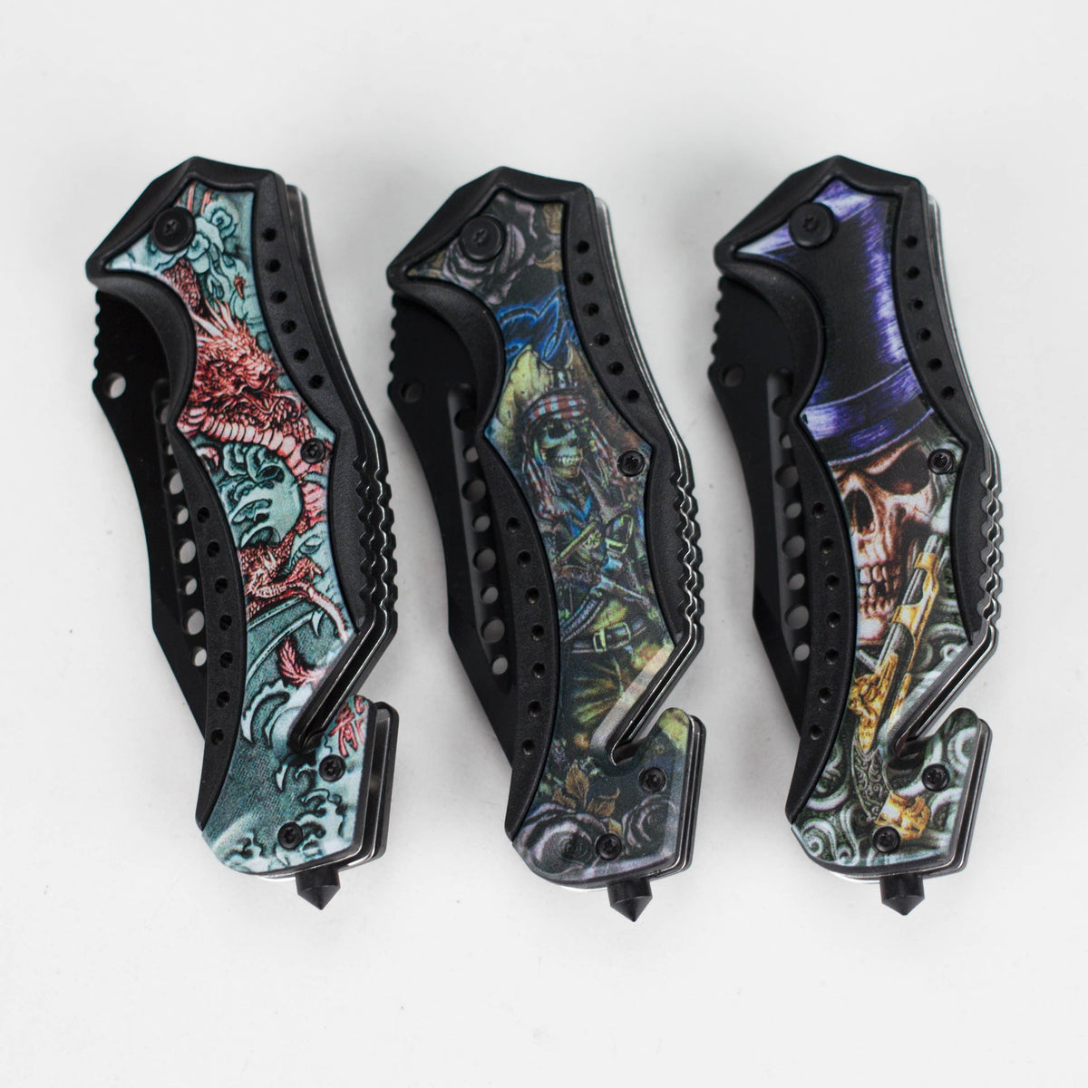 JJ Distribution Folding Knife SkullBlade Foldable Pocket Knife SkullBlade Foldable Pocket Knife
