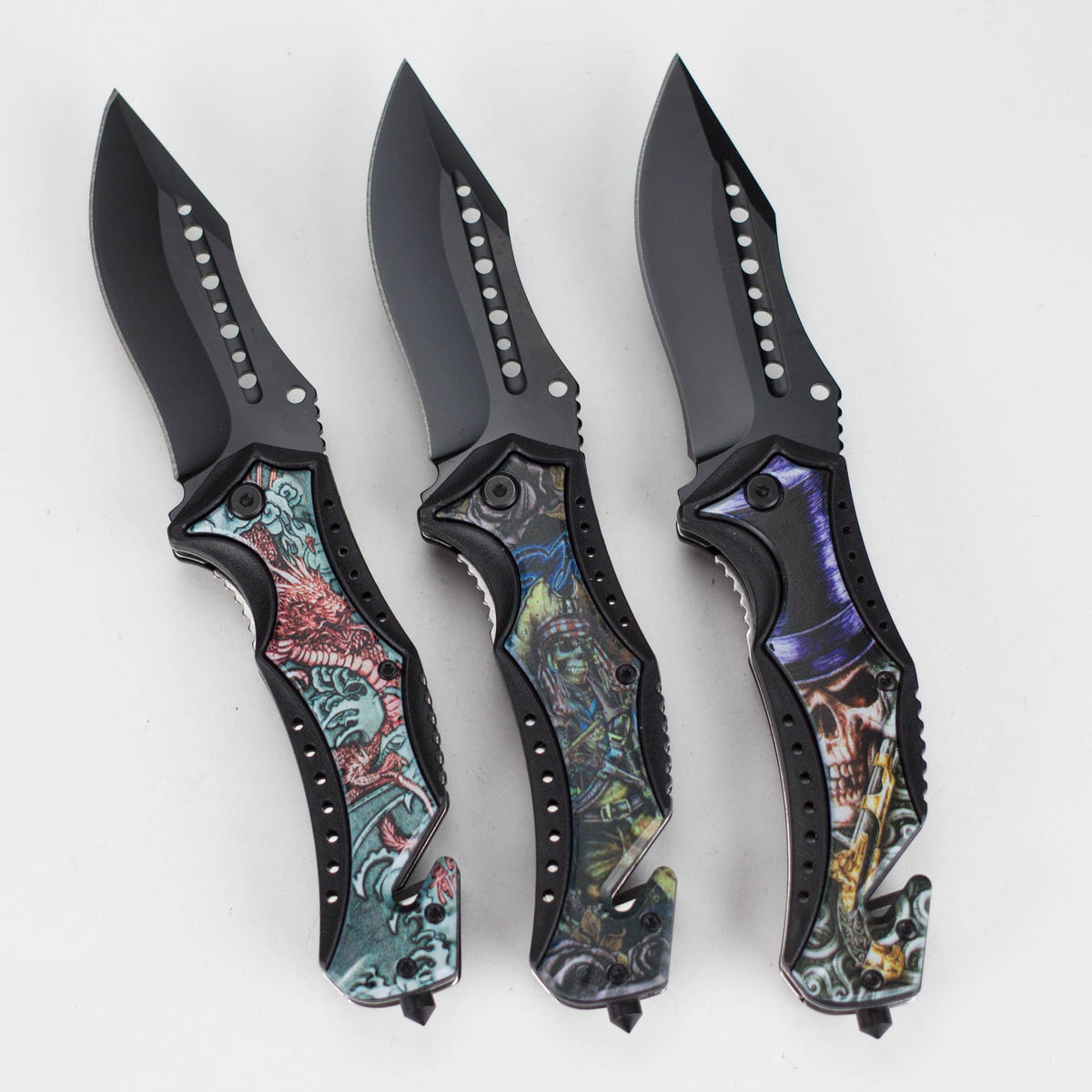 JJ Distribution Folding Knife SkullBlade Foldable Pocket Knife SkullBlade Foldable Pocket Knife