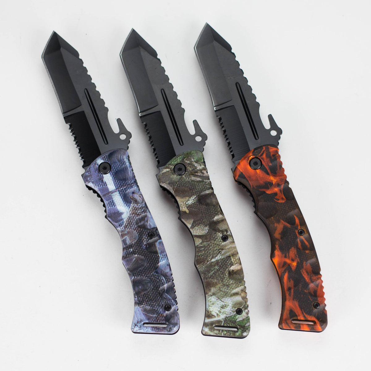 JJ Distribution Folding Knife Tactical Flame Foldable Pocket Knife Tactical Flame Foldable Pocket Knife