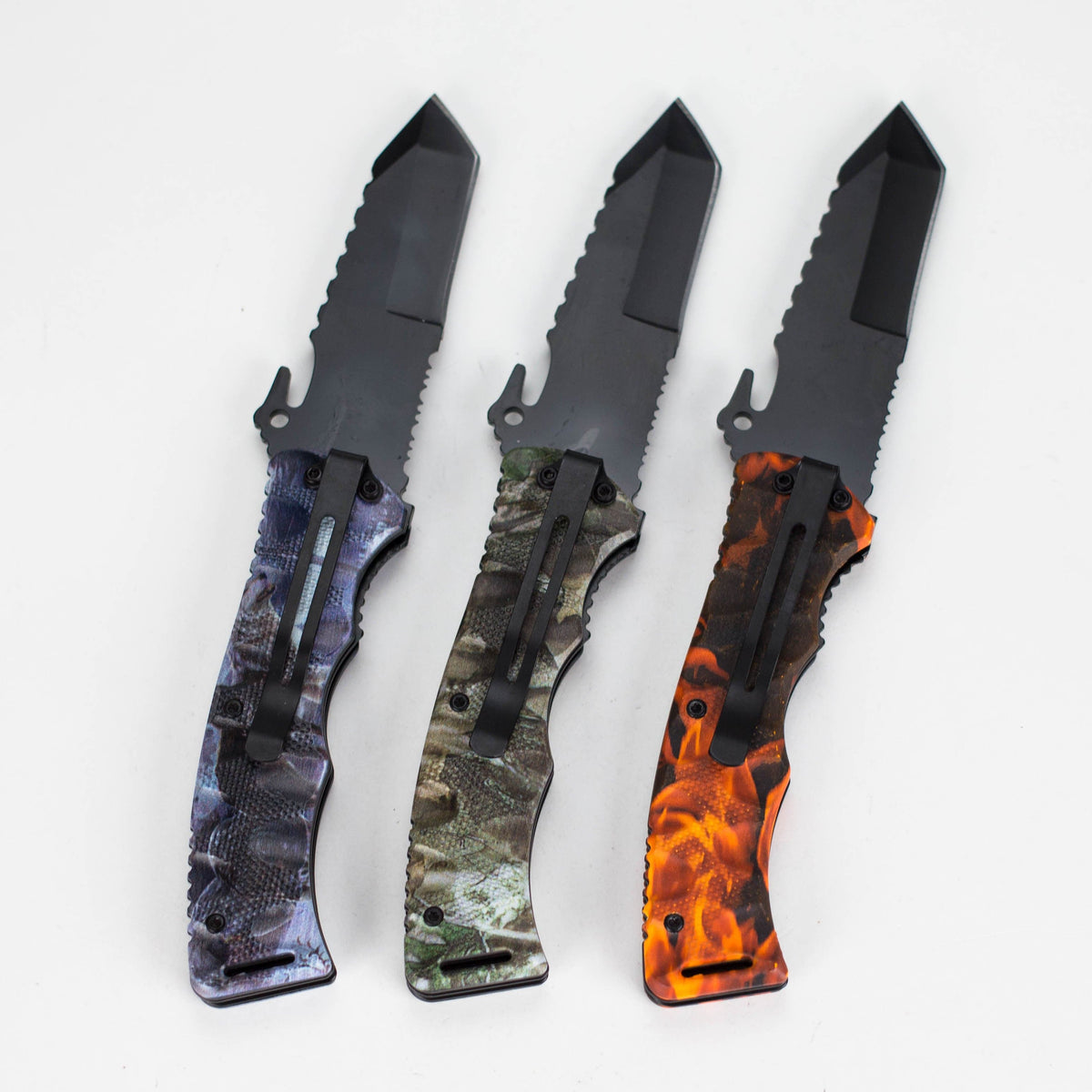 JJ Distribution Folding Knife Tactical Flame Foldable Pocket Knife Tactical Flame Foldable Pocket Knife