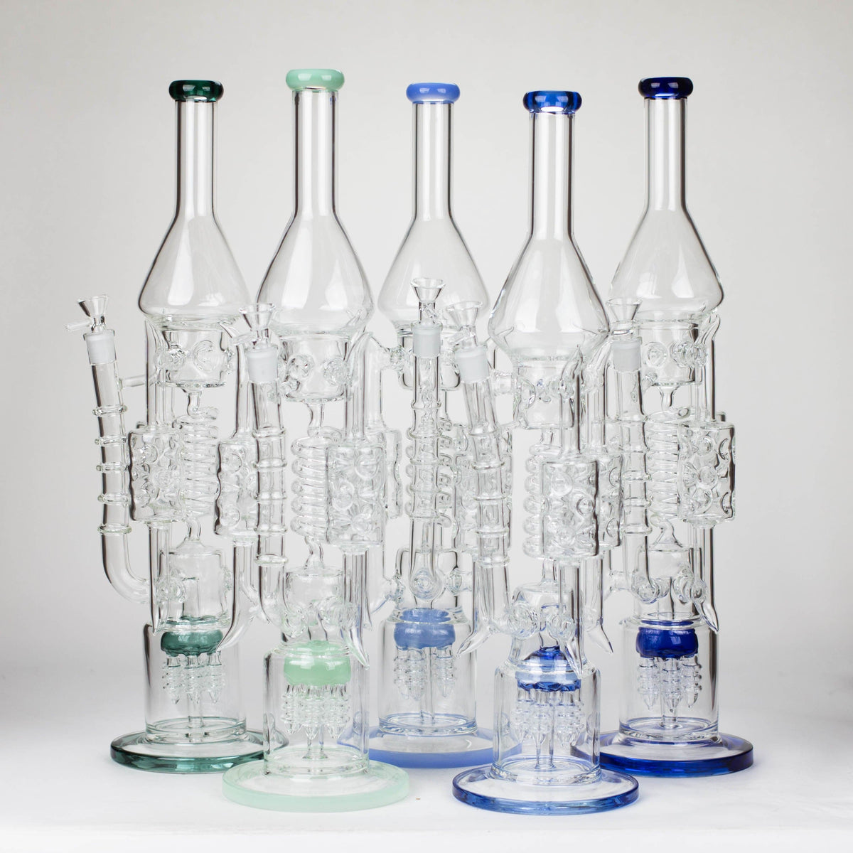 Canadian Distributor Glass Bong 20" Coil Glass Recycler Bong 20" Coil Glass Recycler Bong | Large Bong Canada