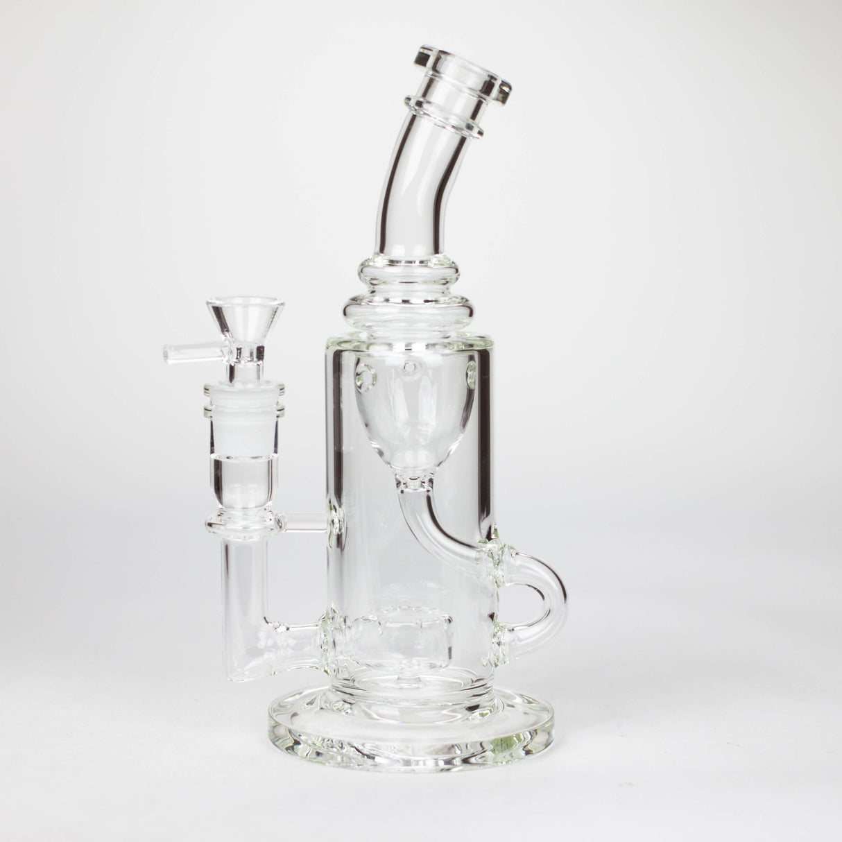 10″ Straight Tube Recycler Glass Bong