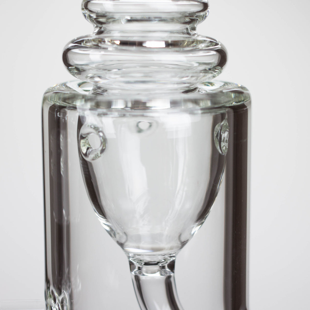 10″ Straight Tube Recycler Glass Bong