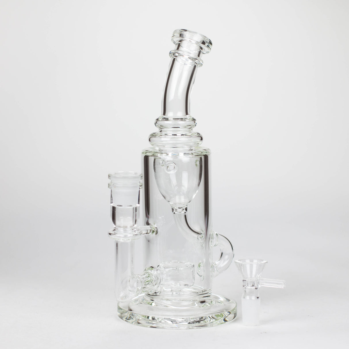 10″ Straight Tube Recycler Glass Bong