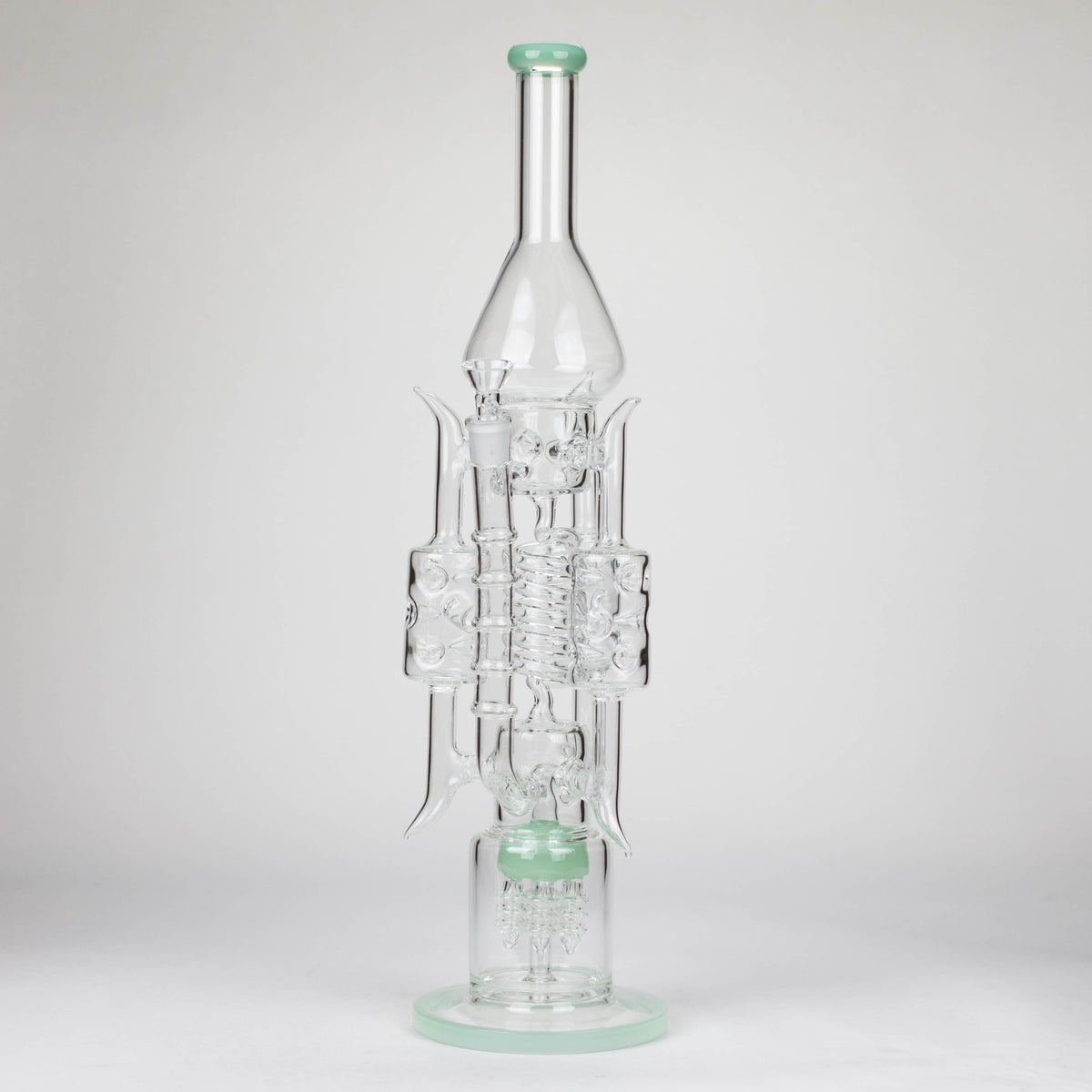 Canadian Distributor Glass Bong 20" Coil Glass Recycler Bong 20" Coil Glass Recycler Bong | Large Bong Canada