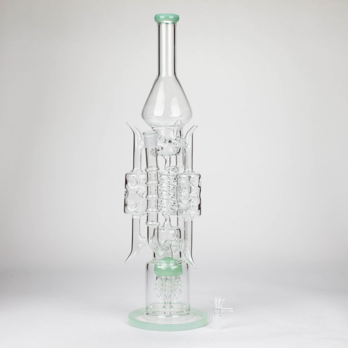 Canadian Distributor Glass Bong 20" Coil Glass Recycler Bong 20" Coil Glass Recycler Bong | Large Bong Canada
