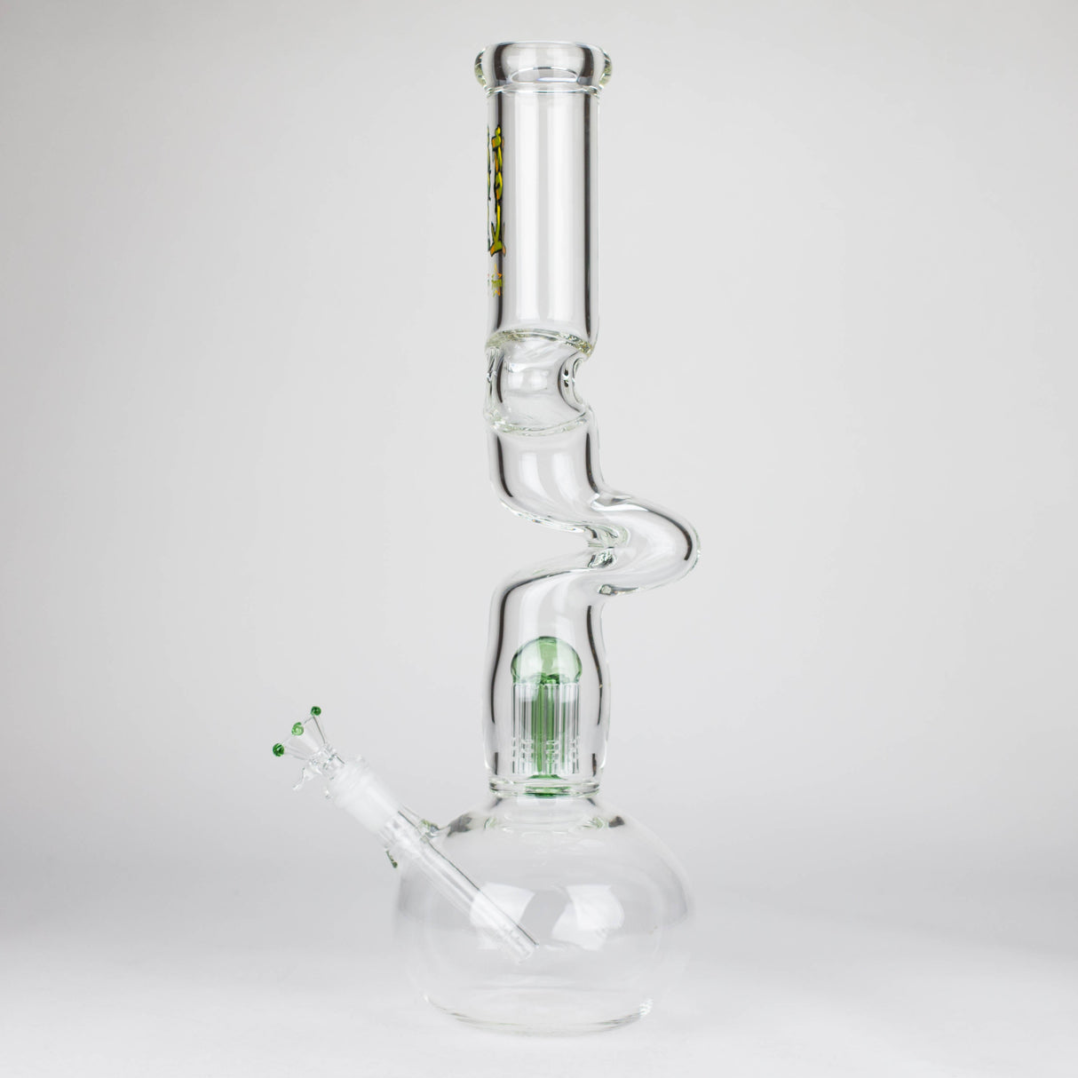 Kush 17" Rasta 420 Percolator Glass Bong