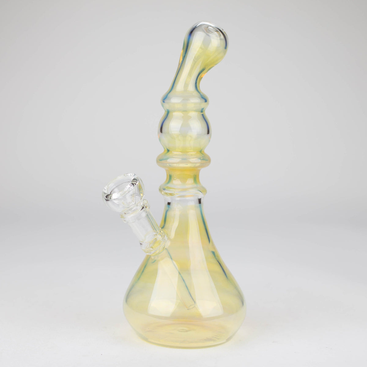 Bongzie Smokes Glass Bong 9" Bent Neck Fixed Diffuser Bong 9" Bent Neck Fixed Diffuser Bong | Canada