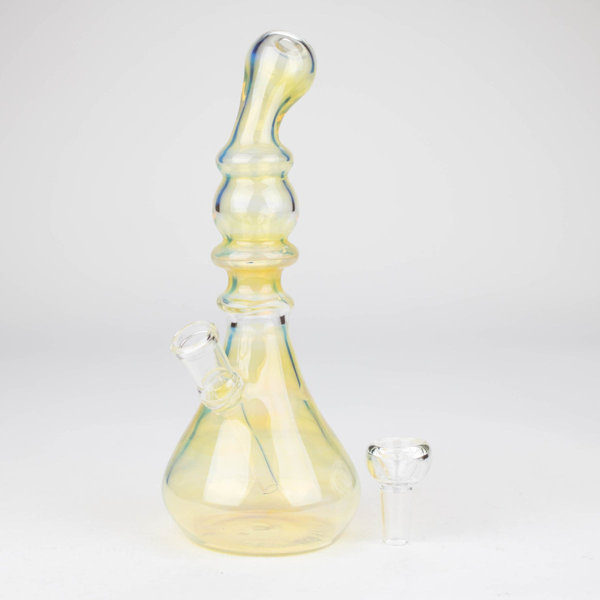 Bongzie Smokes Glass Bong 9" Bent Neck Fixed Diffuser Bong 9" Bent Neck Fixed Diffuser Bong | Canada