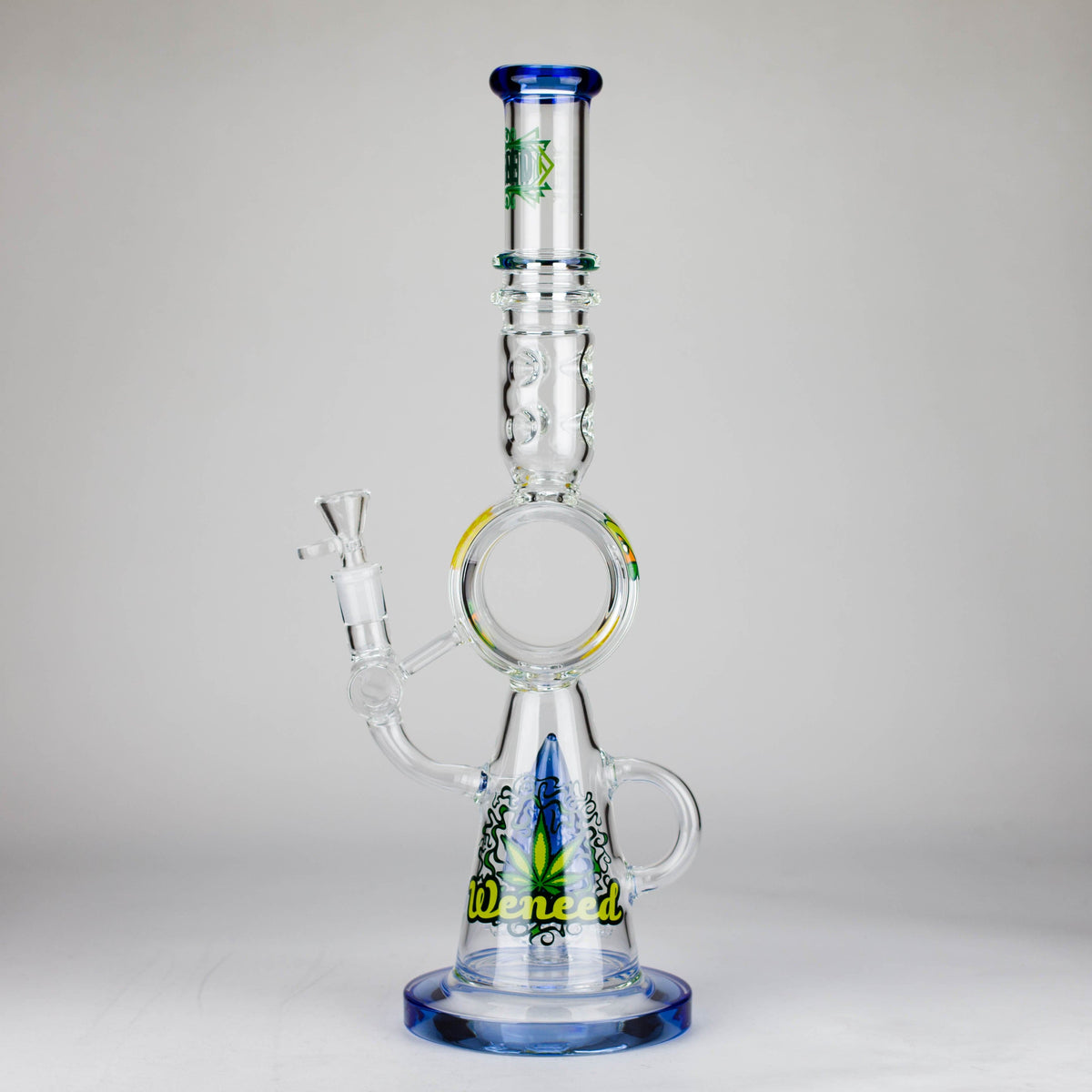 WENEED® Glass Bong WENEED Guardian 17" Frosted Glass Water Pipe WENEED 17" Guardian Stemless Glass Bong