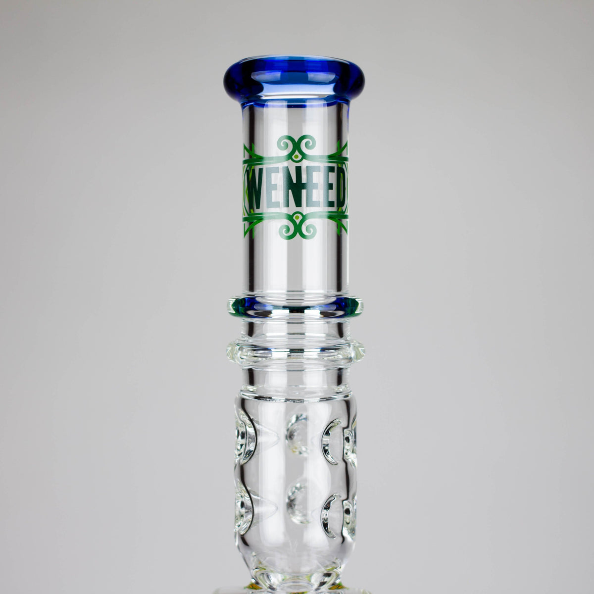 WENEED® Glass Bong WENEED Guardian 17" Frosted Glass Water Pipe WENEED 17" Guardian Stemless Glass Bong