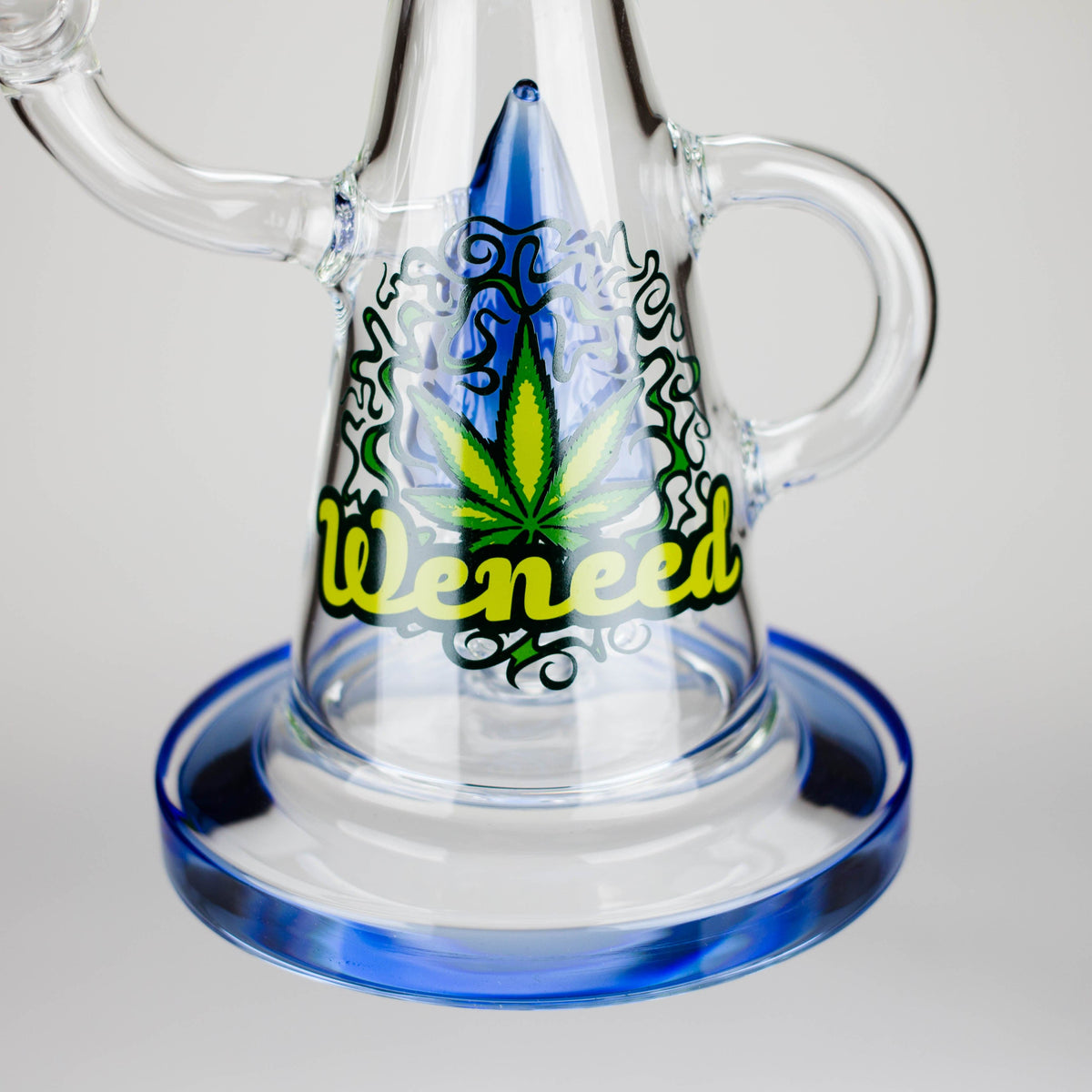 WENEED® Glass Bong WENEED Guardian 17" Frosted Glass Water Pipe WENEED 17" Guardian Stemless Glass Bong