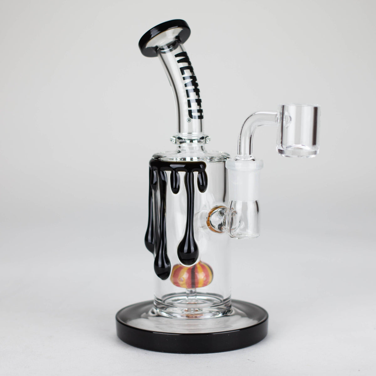 WENEED® Glass Rig WENEED Pumpkin Flow 7" Quartz Banger Rig WENEED 7" Pumpkin Flow Stemless Dab Rig
