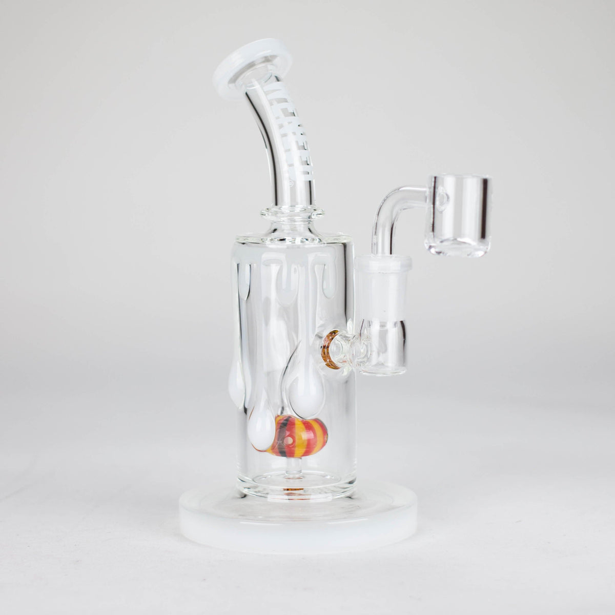 WENEED® Glass Rig WENEED Pumpkin Flow 7" Quartz Banger Rig WENEED 7" Pumpkin Flow Stemless Dab Rig
