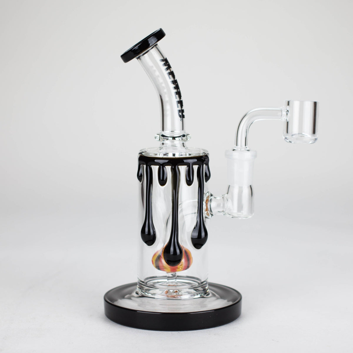 WENEED® Glass Rig WENEED Pumpkin Flow 7" Quartz Banger Rig WENEED 7" Pumpkin Flow Stemless Dab Rig