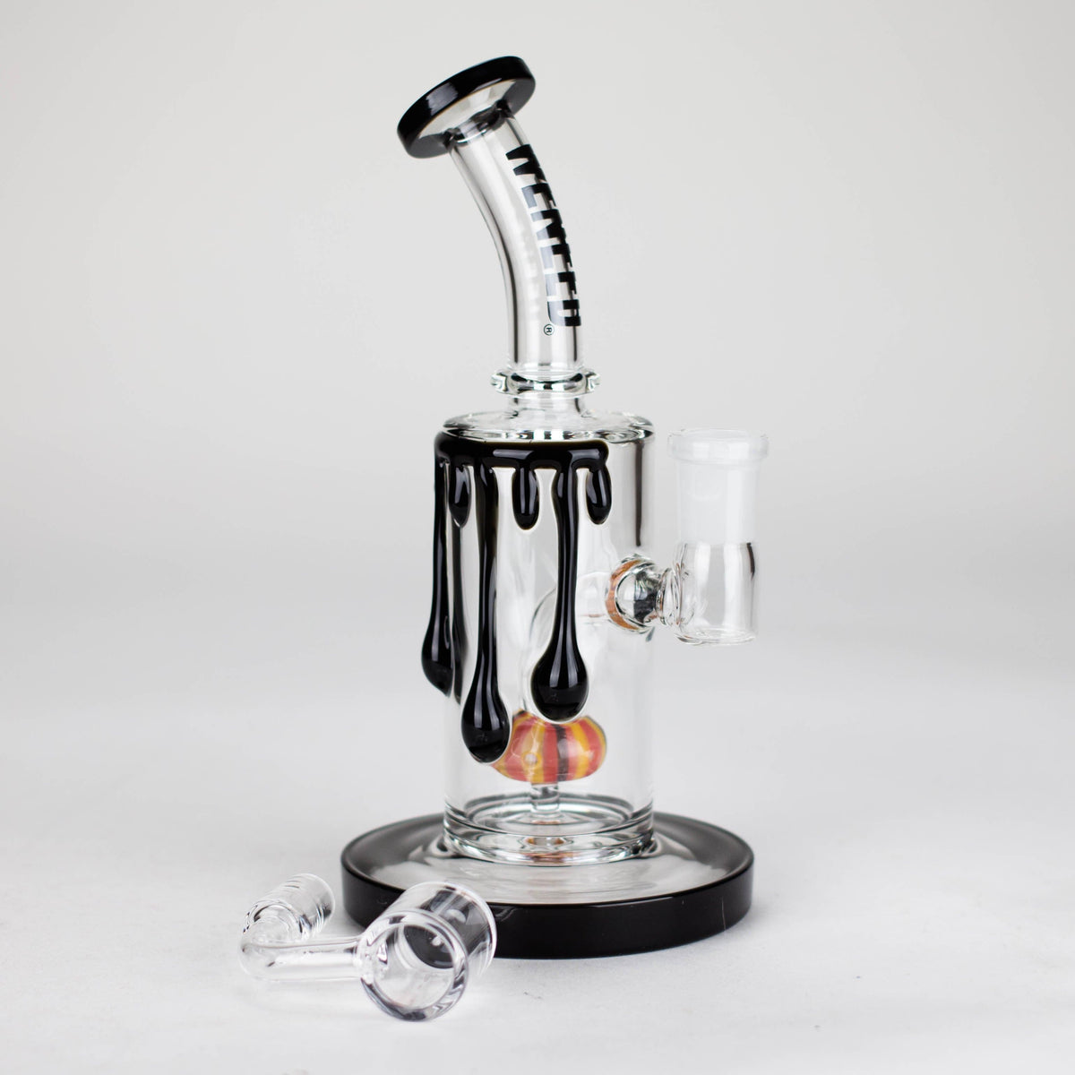 WENEED® Glass Rig WENEED Pumpkin Flow 7" Quartz Banger Rig WENEED 7" Pumpkin Flow Stemless Dab Rig