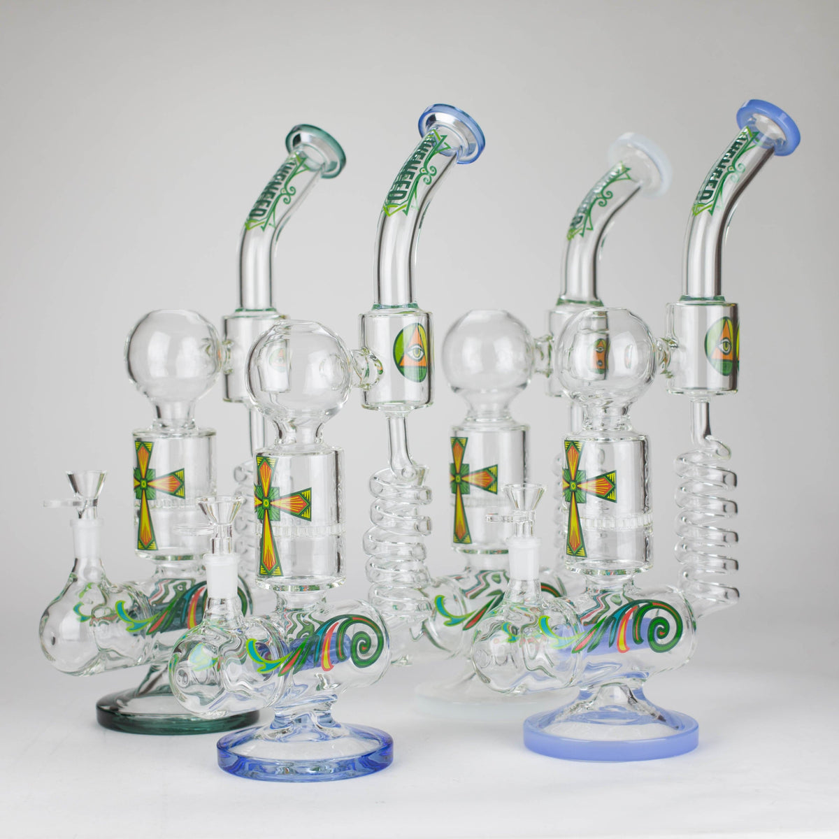 WENEED® Glass Bong WENEED Twiststream 12.5" Stemless Glass Bong WENEED 12.5" Twiststream Glass Bong | Canada