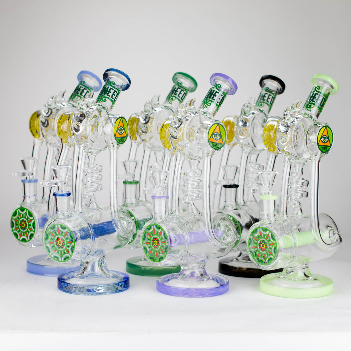 WENEED® Glass Bong WENEED Twisting Tide 12" Stemless Glass Bong WENEED 12" Twisting Tide Glass Bong | Canada