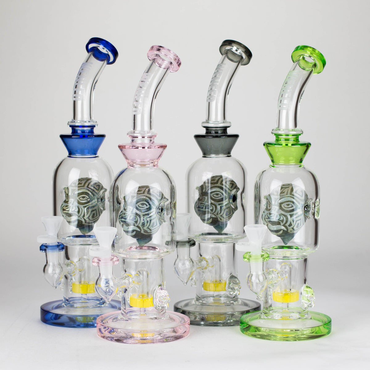 WENEED® Glass Bong WENEED Phantom Grip 13" Stemless Glass Bong WENEED 13" Phantom Grip Bong - 7 mm Glass