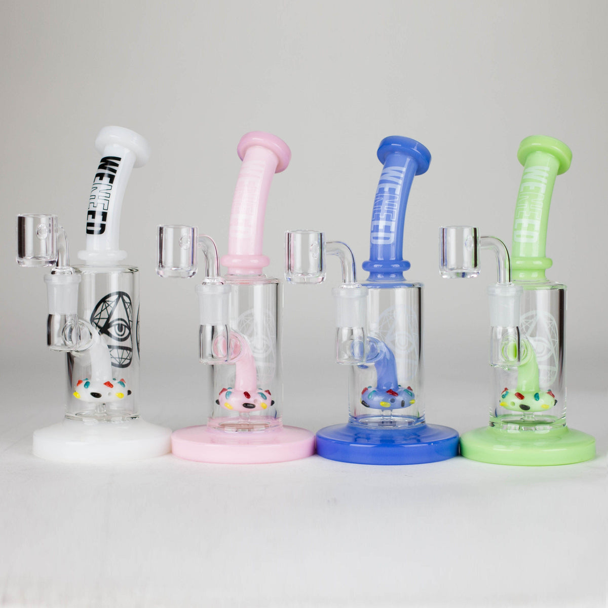 WENEED® Glass Bong WENEED | 7" Basic Flow Bong WENEED Basic Flow Quartz Banger Rig | Canada