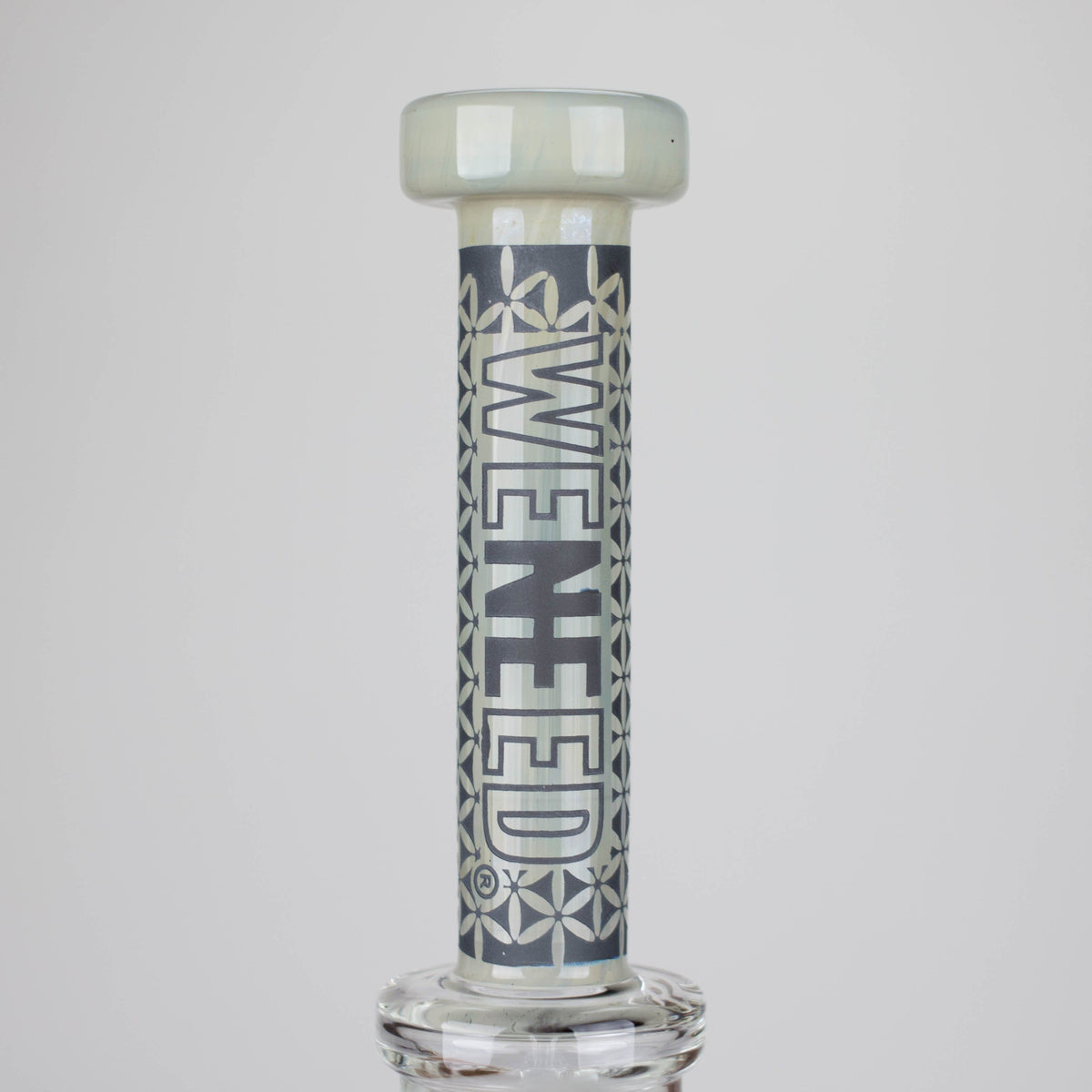 WENEED® Glass Bong WENEED Zen Tribal 9" Frosted Water Pipe WENEED 9" Zen Tribal Stemless Glass Bong