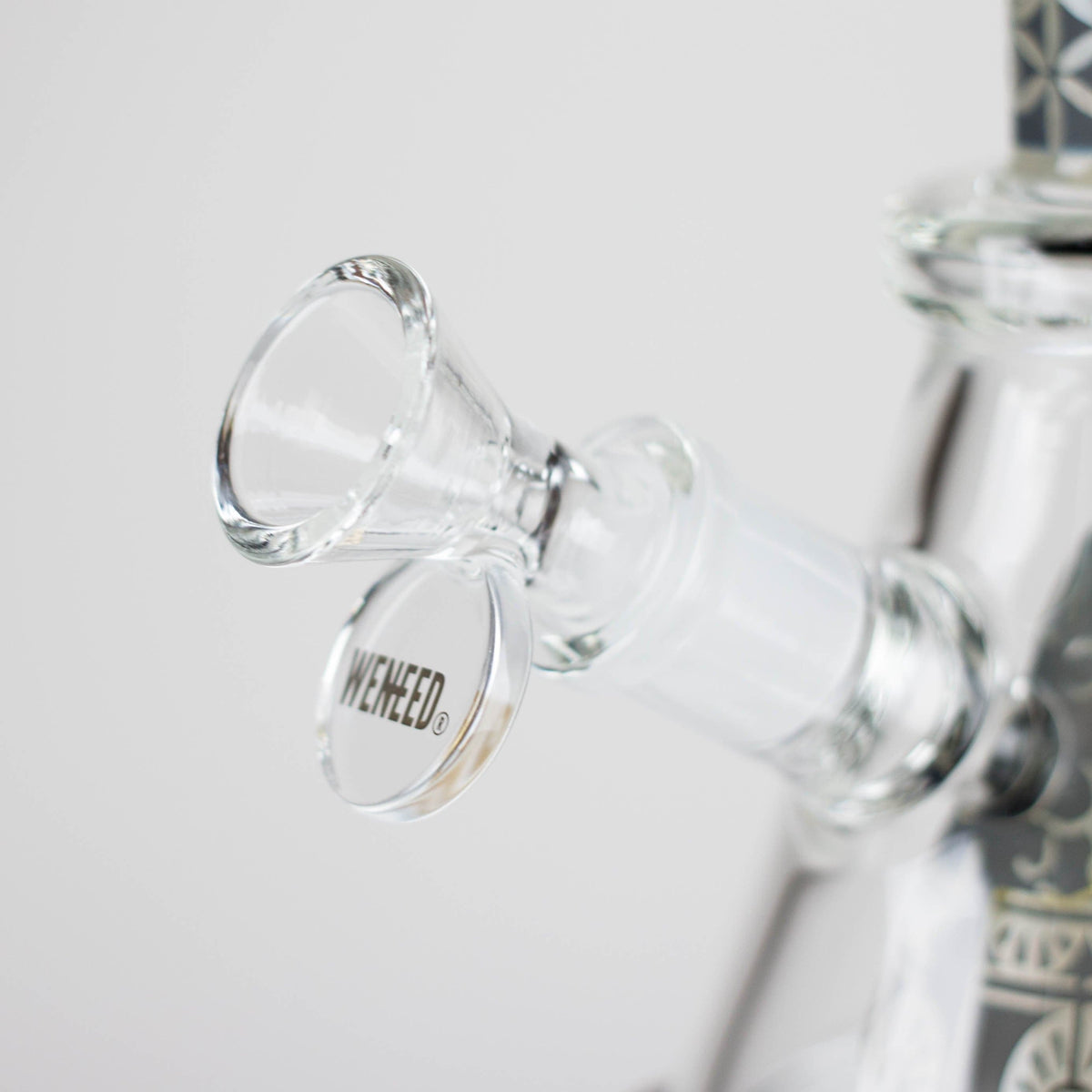 WENEED® Glass Bong WENEED Zen Tribal 9" Frosted Water Pipe WENEED 9" Zen Tribal Stemless Glass Bong