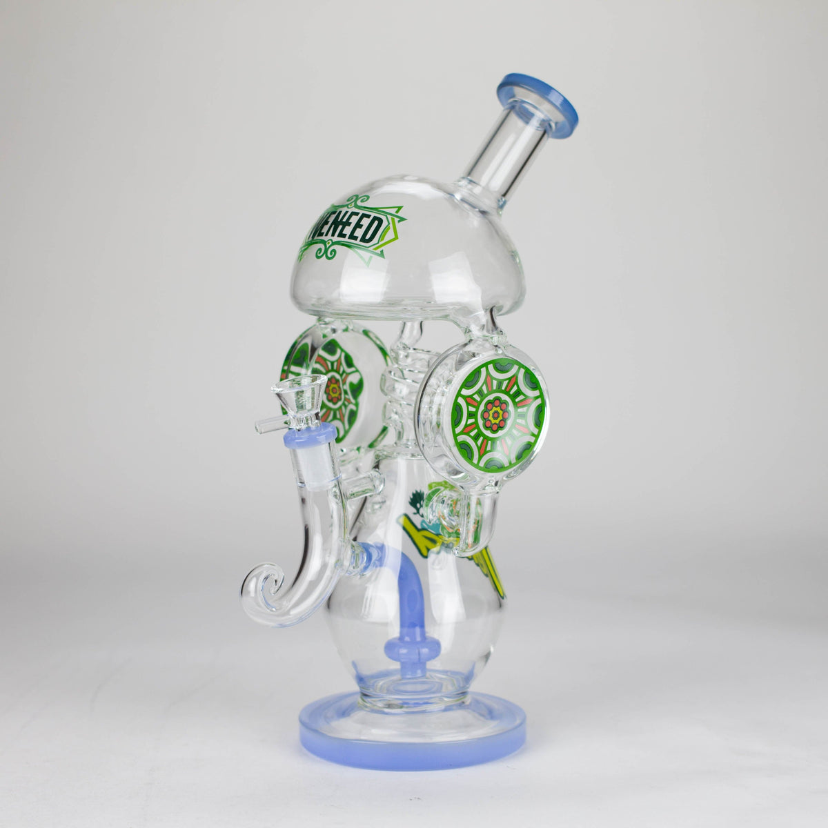 WENEED® Glass Bong WENEED Fungal Bloom 13" Stemless Glass Bong WENEED Fungal Bloom Stemless Bong - 13"