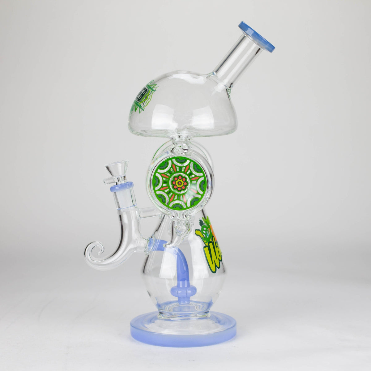 WENEED® Glass Bong WENEED Fungal Bloom 13" Stemless Glass Bong WENEED Fungal Bloom Stemless Bong - 13"
