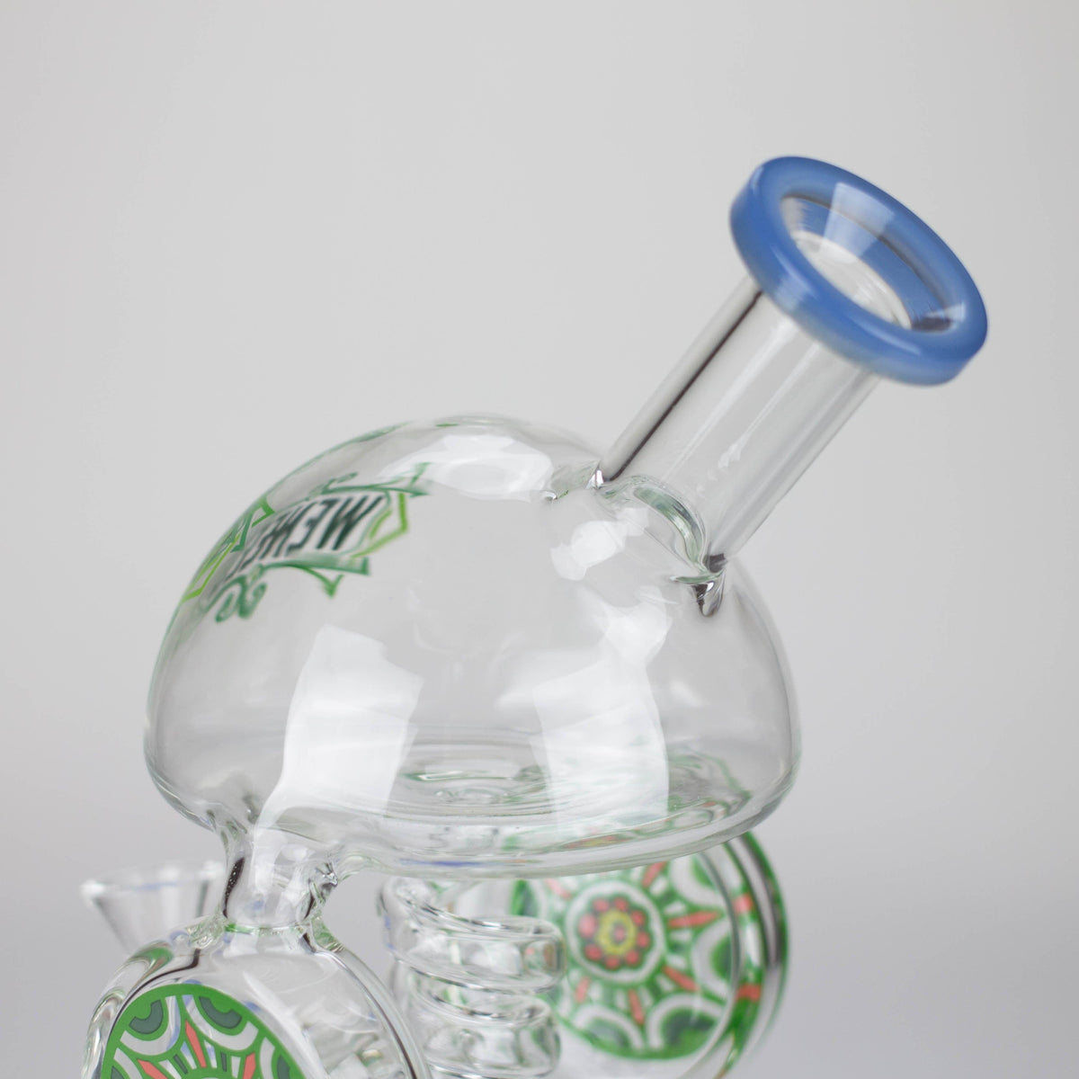 WENEED® Glass Bong WENEED Fungal Bloom 13" Stemless Glass Bong WENEED Fungal Bloom Stemless Bong - 13"
