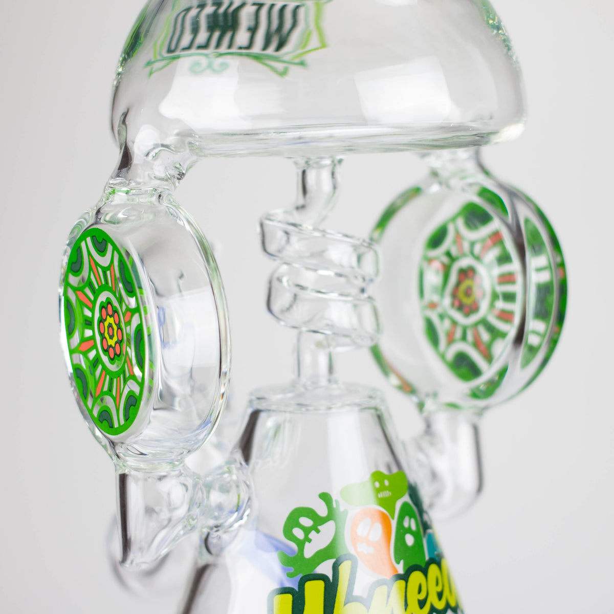 WENEED® Glass Bong WENEED Fungal Bloom 13" Stemless Glass Bong WENEED Fungal Bloom Stemless Bong - 13"