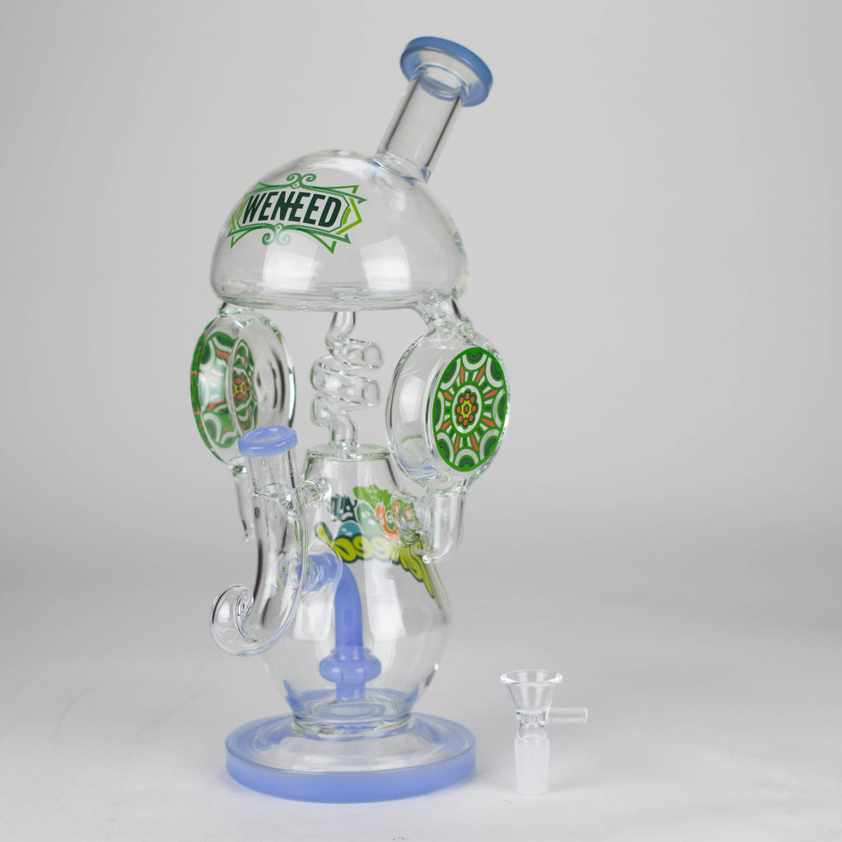 WENEED® Glass Bong WENEED Fungal Bloom 13" Stemless Glass Bong WENEED Fungal Bloom Stemless Bong - 13"