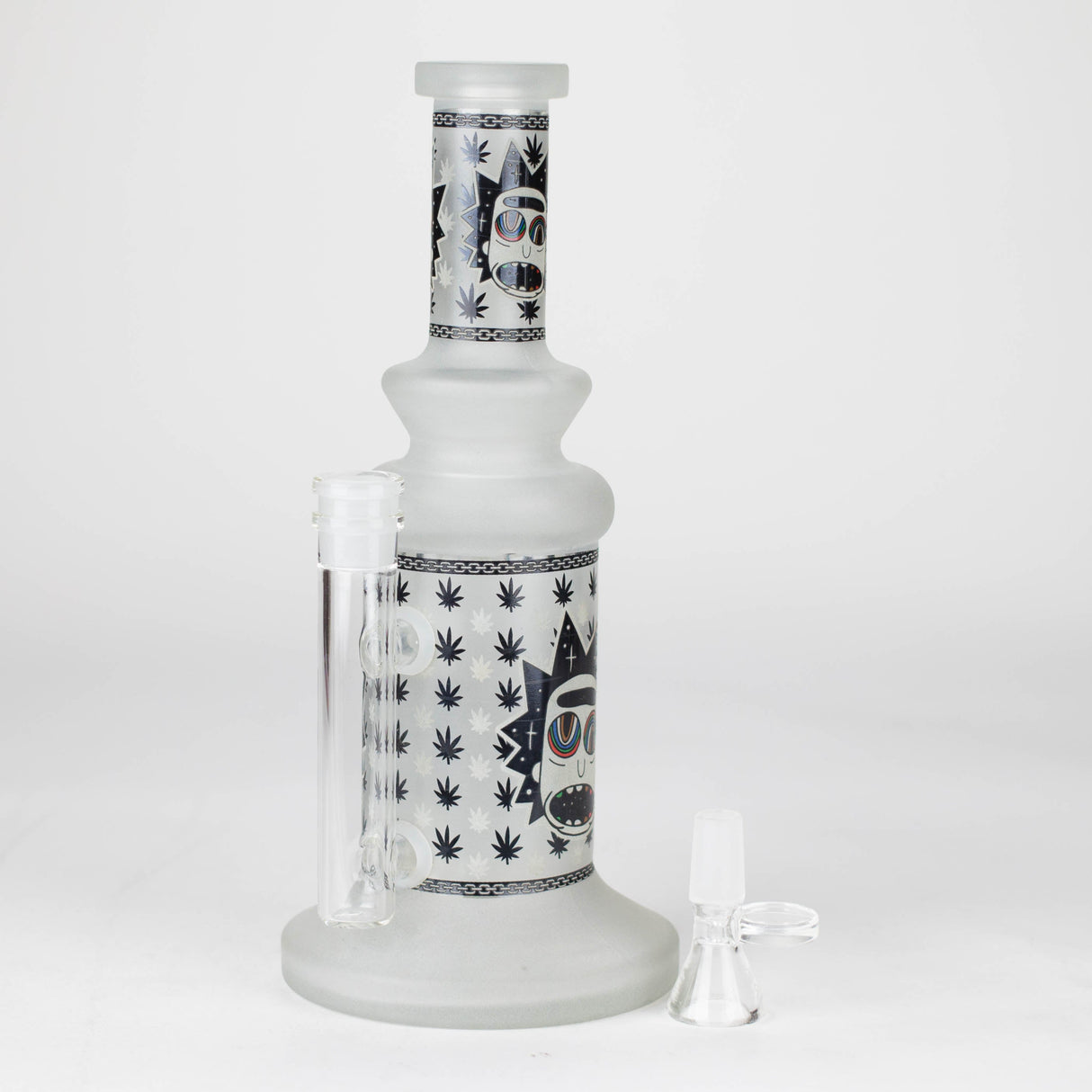 10" Cosmic Phantom Glow Glass Bong