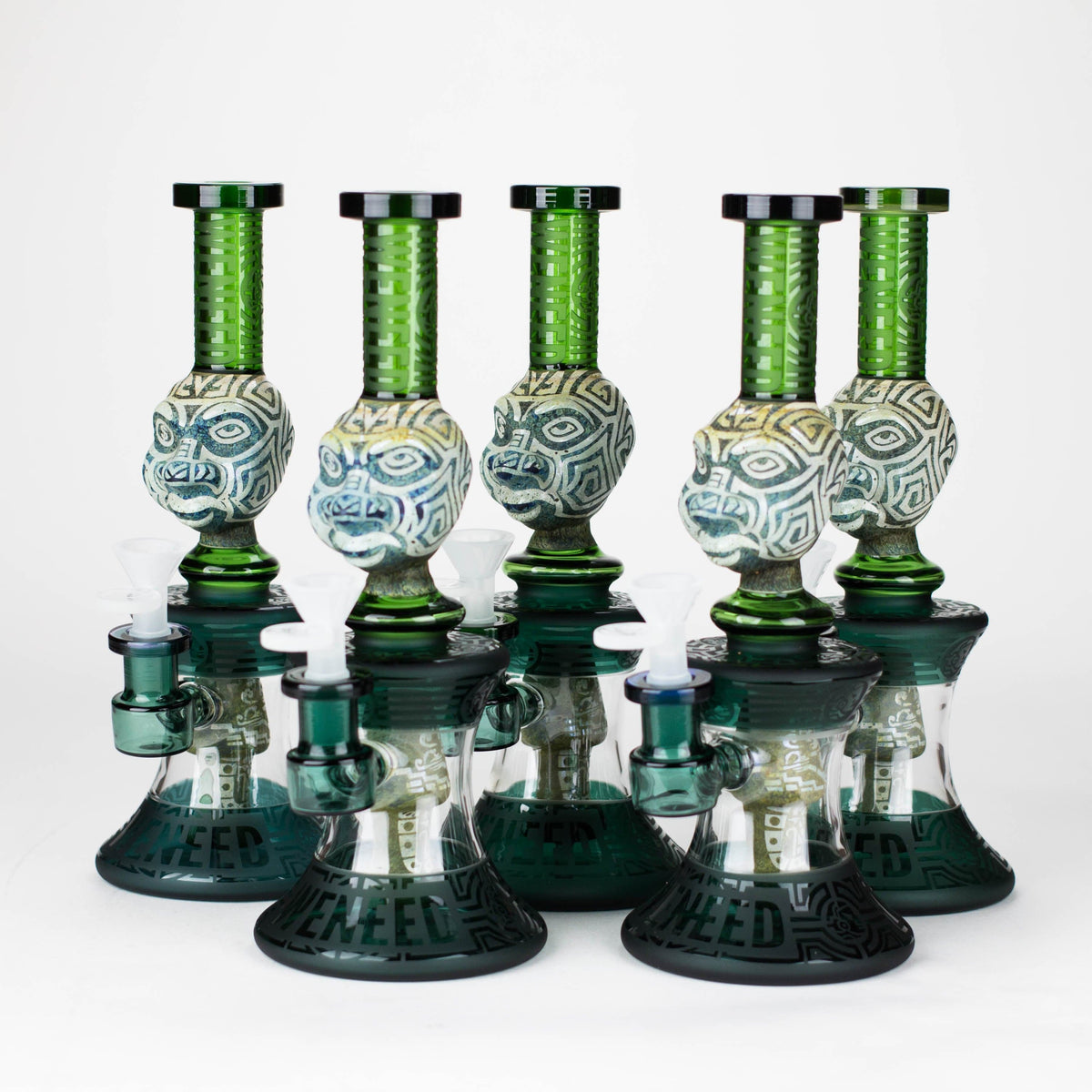 WENEED® Glass Bong WENEED Jungle Totem 10" Stemless Glass Bong WENEED 10" Jungle Totem Glass Bong | Canada