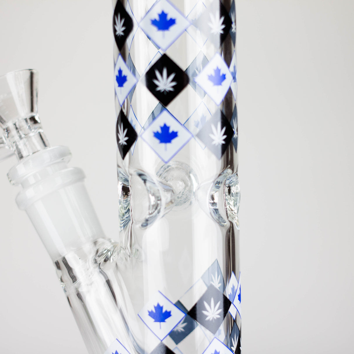 10" Maple Leaf Straight Tube Glass Bong