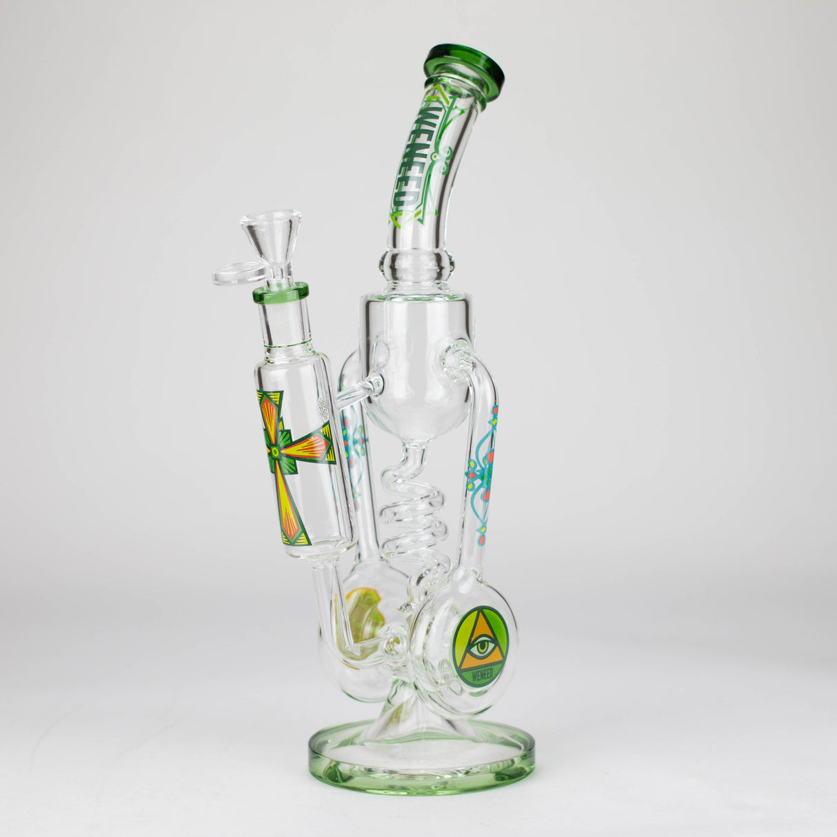 WENEED® Glass Bong WENEED | 14" Spiral Recycler Glass bong WENEED | 14" Spiral Recycler Glass bong