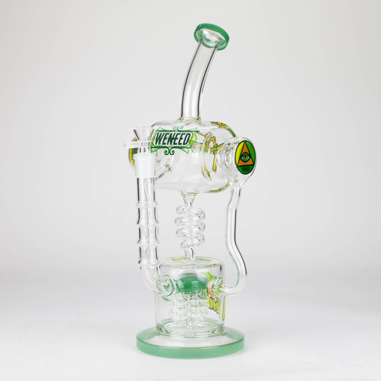 WENEED Pulse Helix 14" Stemless Glass Dab Rig