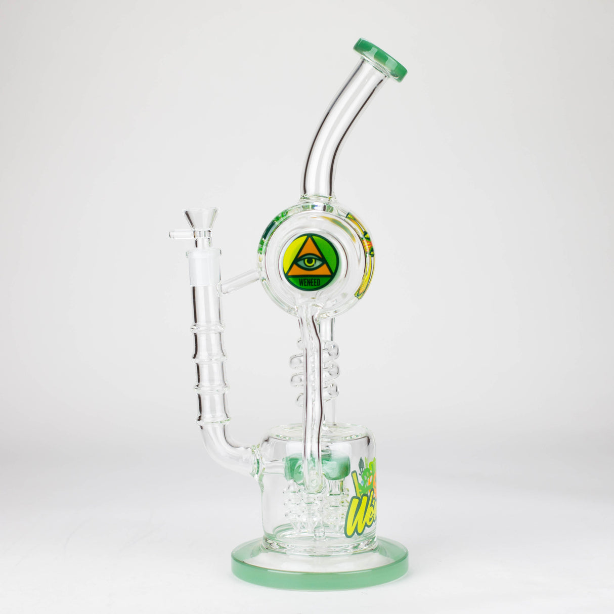 WENEED Pulse Helix 14" Stemless Glass Dab Rig