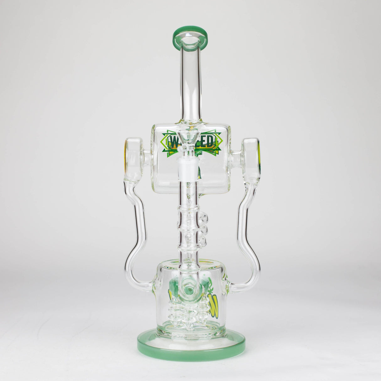 WENEED® Glass Bong WENEED Pulse Helix 14" Stemless Glass Dab Rig WENEED Pulse Helix 14" Glass Dab Rig | Canada