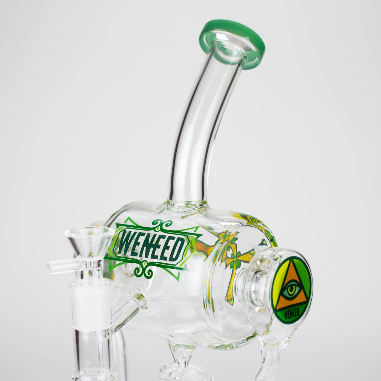 WENEED Pulse Helix 14" Stemless Glass Dab Rig
