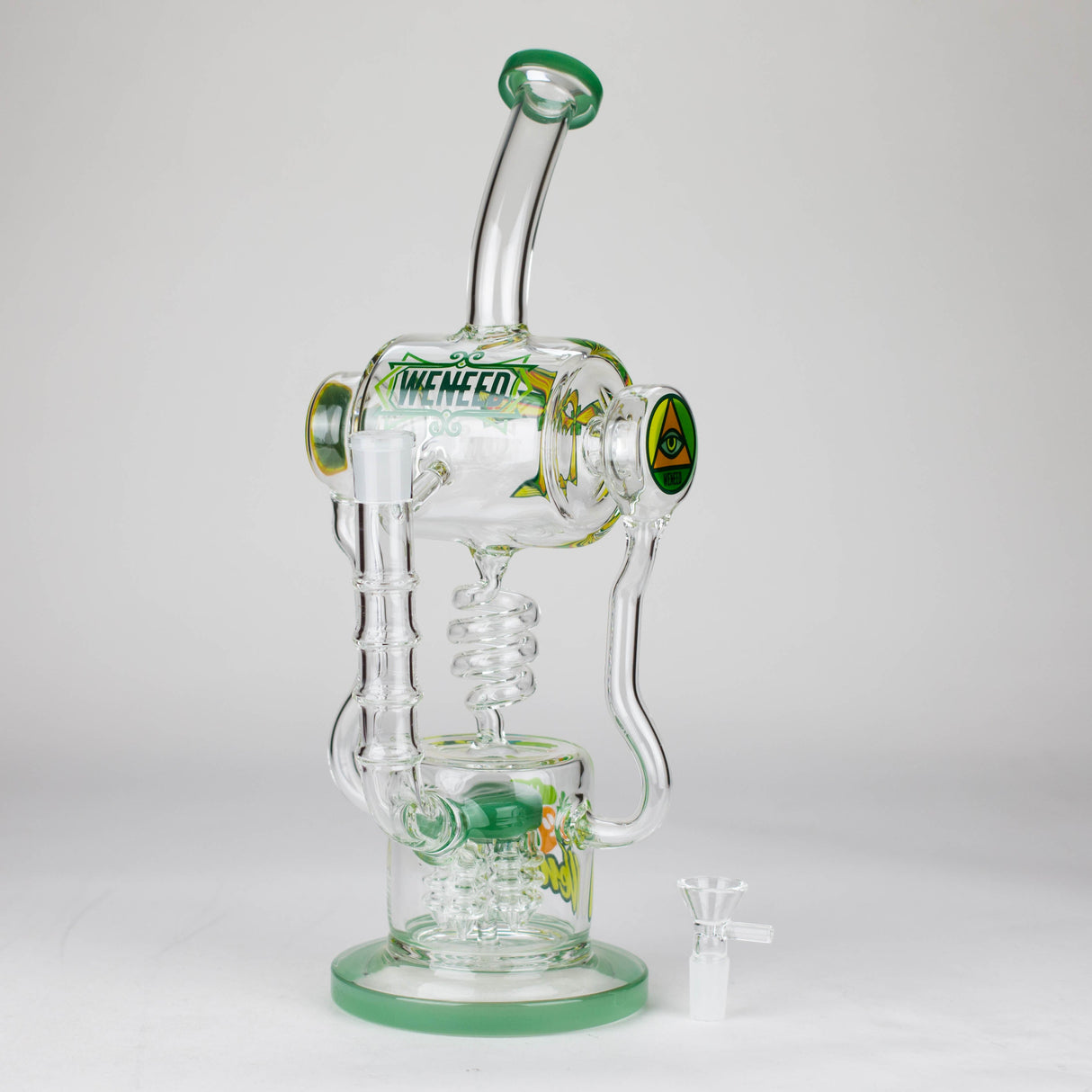 WENEED Pulse Helix 14" Stemless Glass Dab Rig
