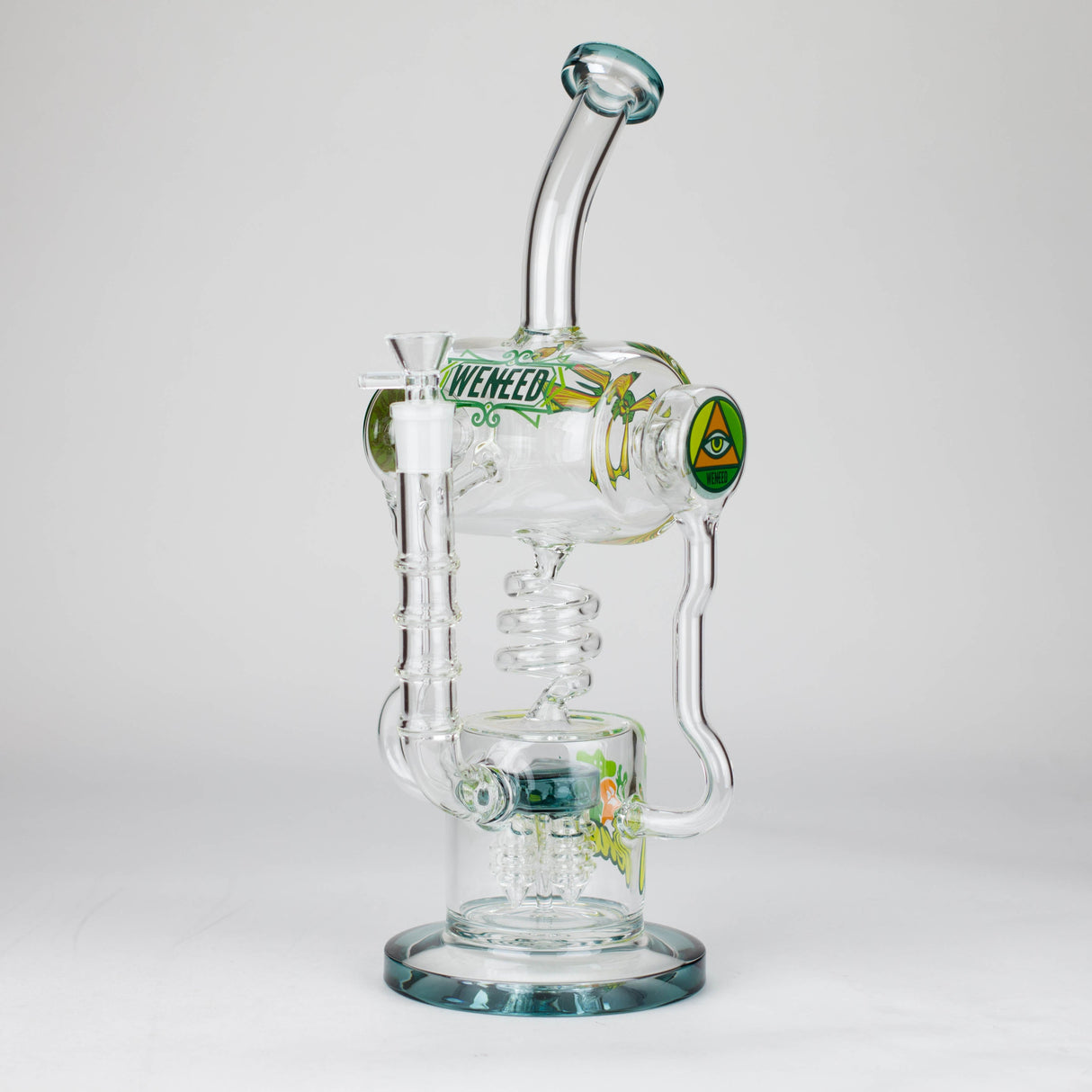 WENEED Pulse Helix 14" Stemless Glass Dab Rig