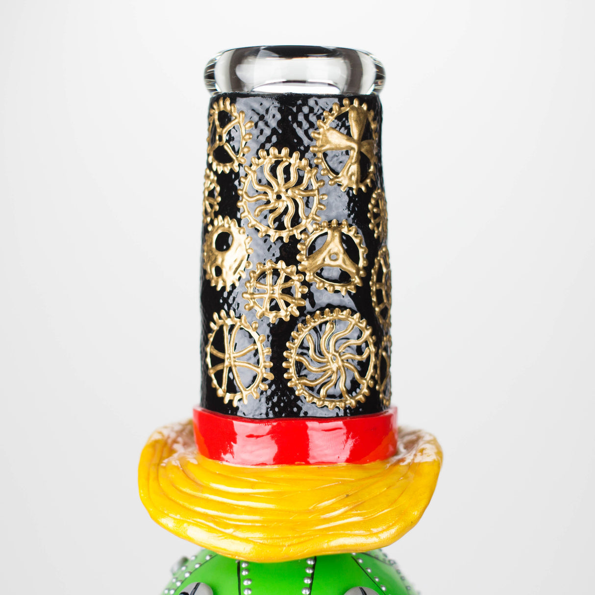 9" Wizard Sugar Skull Glass Bong with Diffused Downstem